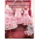 Mademoiselle Pearl Sanrio Hello Kitty Candy Themed Apron Blouse Salopette JSKs and OPs(Reservation/Full Payment Without Shipping)